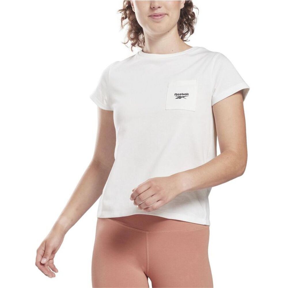 Reebok Womens Pocket Logo Basic T-Shirt, NWT